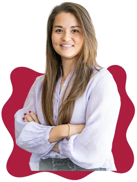 Professional Woman with Confident Smile on Abstract Background Professional Woman with Confident Smile on Abstract Background