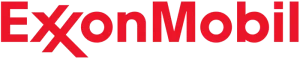 ExxonMobil corporate logo featuring a blue wordmark and red interlocking x's.