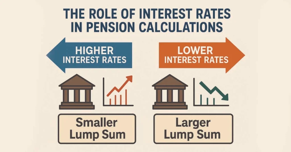 Interest rates in pension calculations
